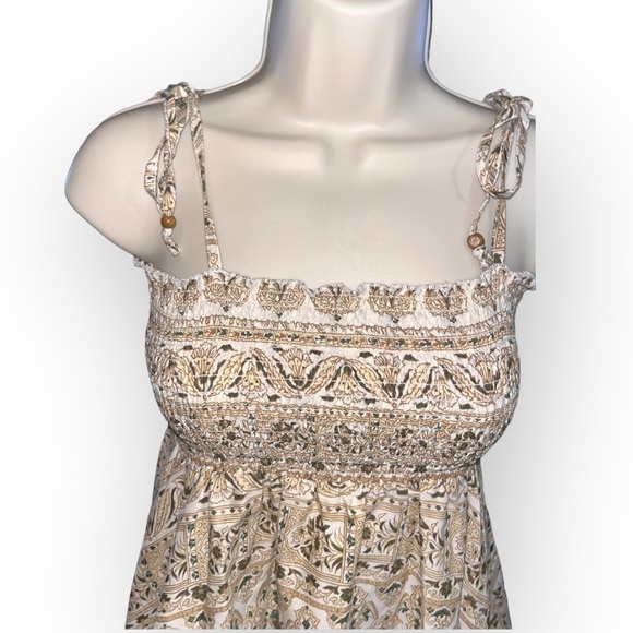 Y2k lei fairy shirred tube top tie top handkerchief hem - Picture 2 of 12